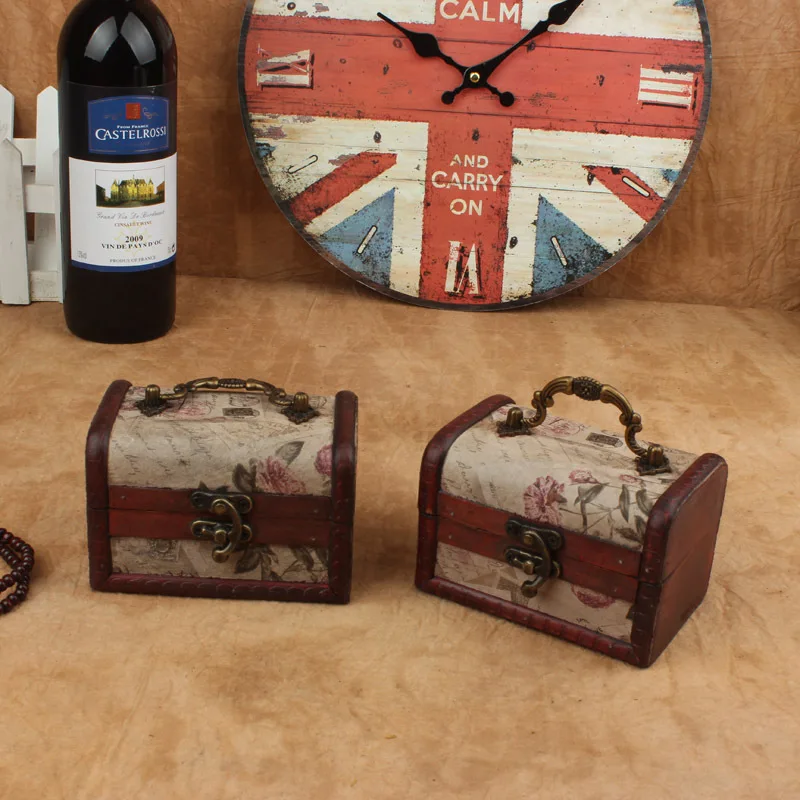 Винтажный стильный деревянный ящик для хранения ювелирных изделий