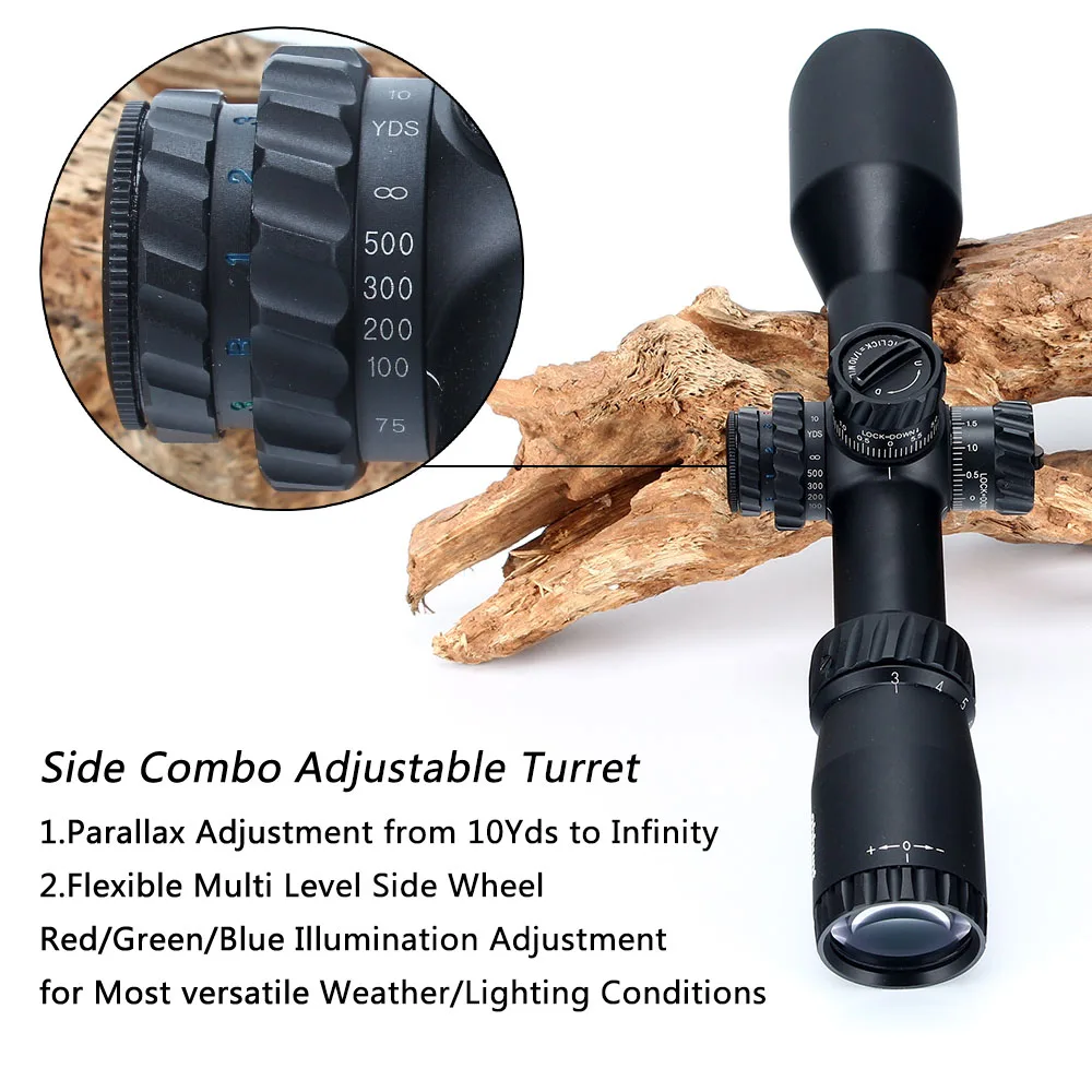 Ohhunt HL 3 12X44 SF охотничий оптический прицел стеклянная гравированная сетка RGB с