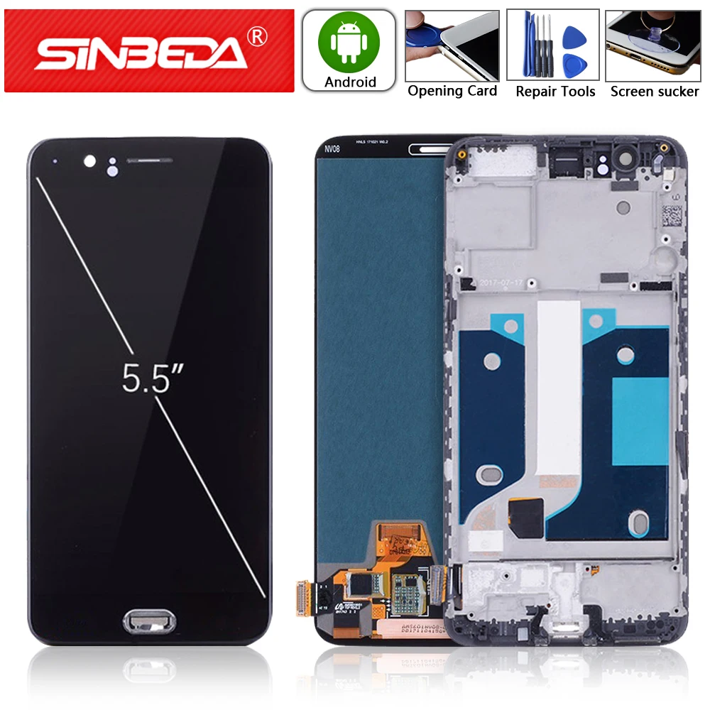 ЖК дисплей 5 дюйма OMOLED для Oneplus сенсорный экран с рамкой OnePlus сменный 1 +