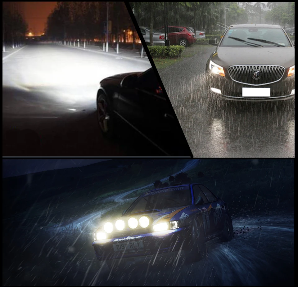 AcooSun H4 H7 светодиодный автомобильный светильник H11 9005 9006 H15 авто светодиодный головной светильник лампы 72W фары для 8000LM COB чипы для фар спереди светильник s 6500K 12V 24V