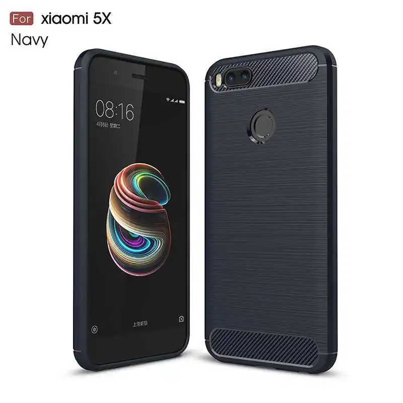 Mokoe mi модный Ударопрочный Мягкий силиконовый 5,1" для Xiaomi mi A1 чехол для Xiaomi mi A1 5X чехол для телефона - Цвет: Navy Blue