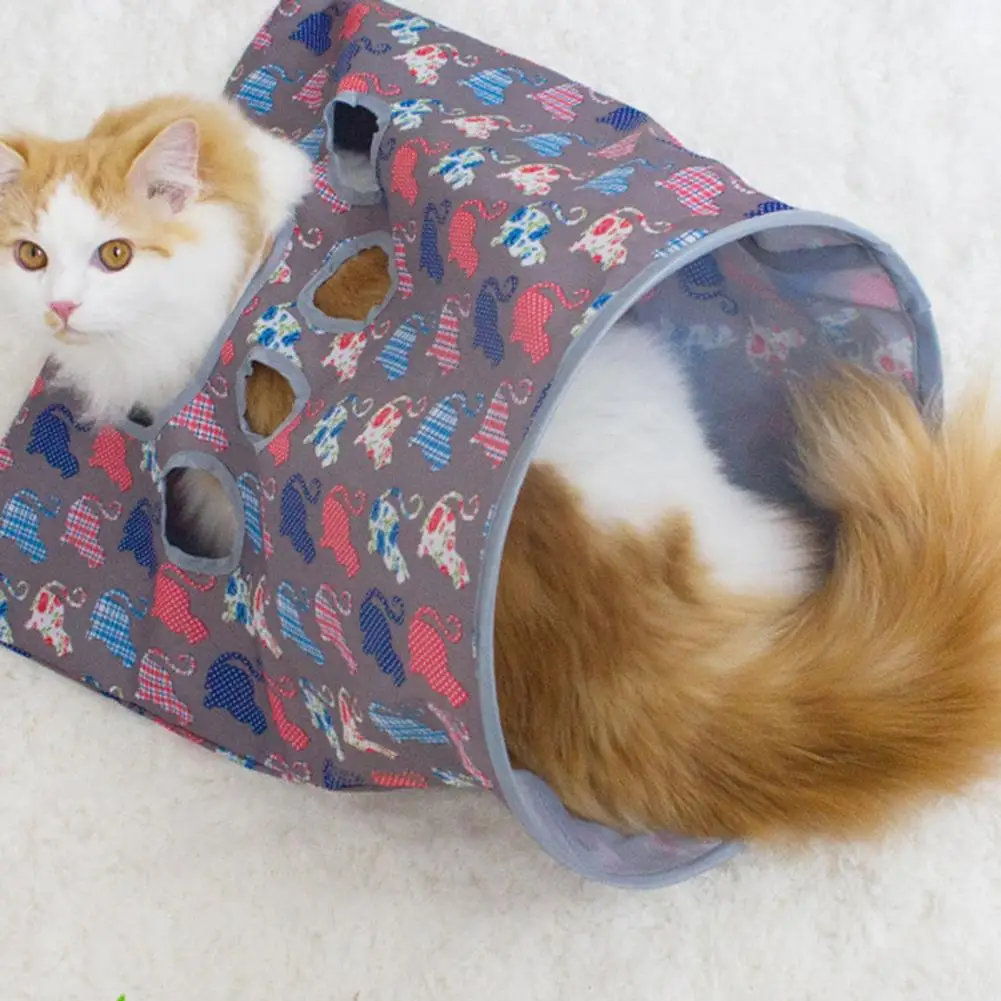 Складная 2 отверстия Кошка Туннель игрушка кошка палатка трубка для шиншиллы