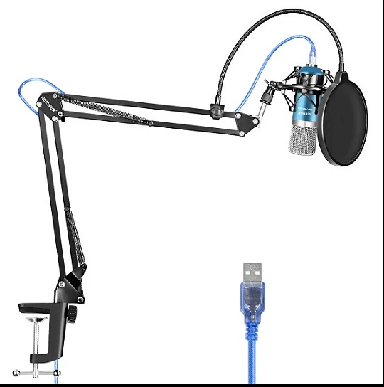 Neewer NW-7000 USB MIC for Windows and Mac(Black and Silver/Blue and Silver - Цвет: Blue