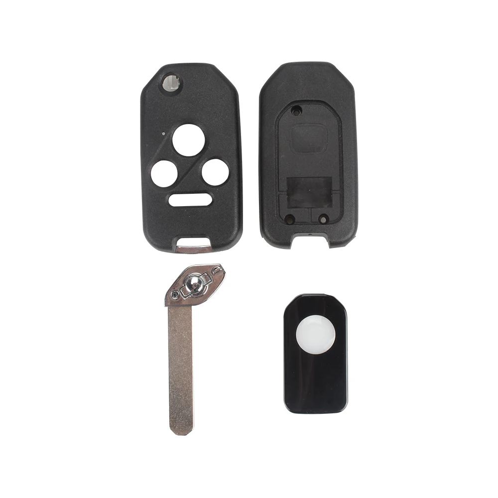

VDIAGTOOL Replacement Black 3 Buttons Car Remote Key Covers Fob Blank Case For Honda Without Logo flip modified remote key shell