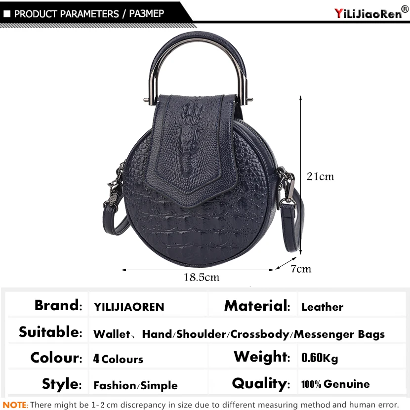 luxury circle crocodile pattern female handbags brand leather round ladies hand bags fashion small women bag over shoulder bolsa free global shipping