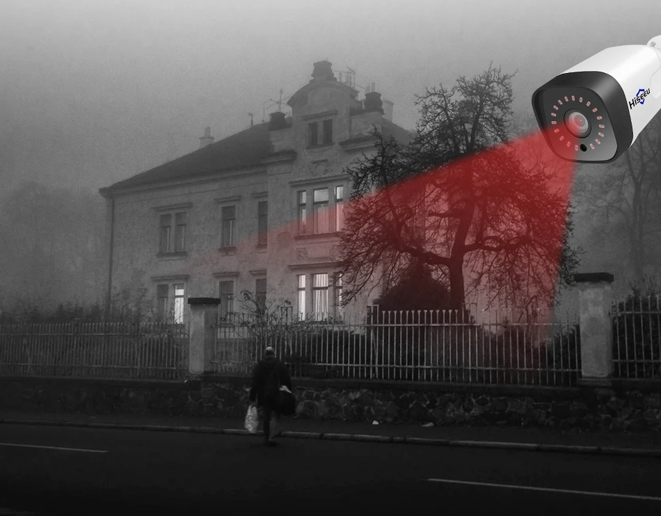 Hiseeu 1080P ONVIF аудио POE IP камера для NVR POE системы безопасности на открытом воздухе обнаружения движения App View