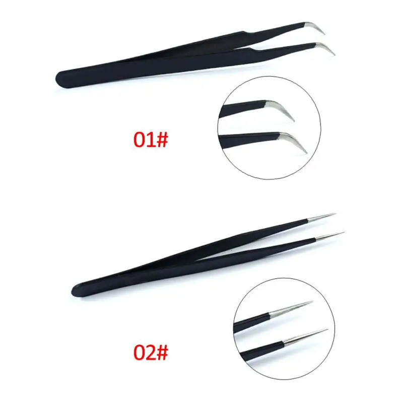 Материалы для дизайна ногтей: прямолинейный Пинцет из нержавеющей стали с бриллиантами