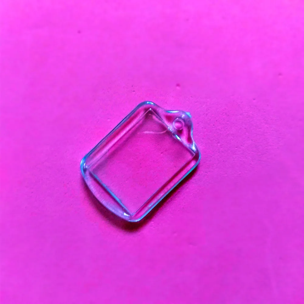 5pcs/lot Blank Acrylic Keychains Insert Photo plastic Keyrings Square Key Rectangle heart circular accessories | Украшения и