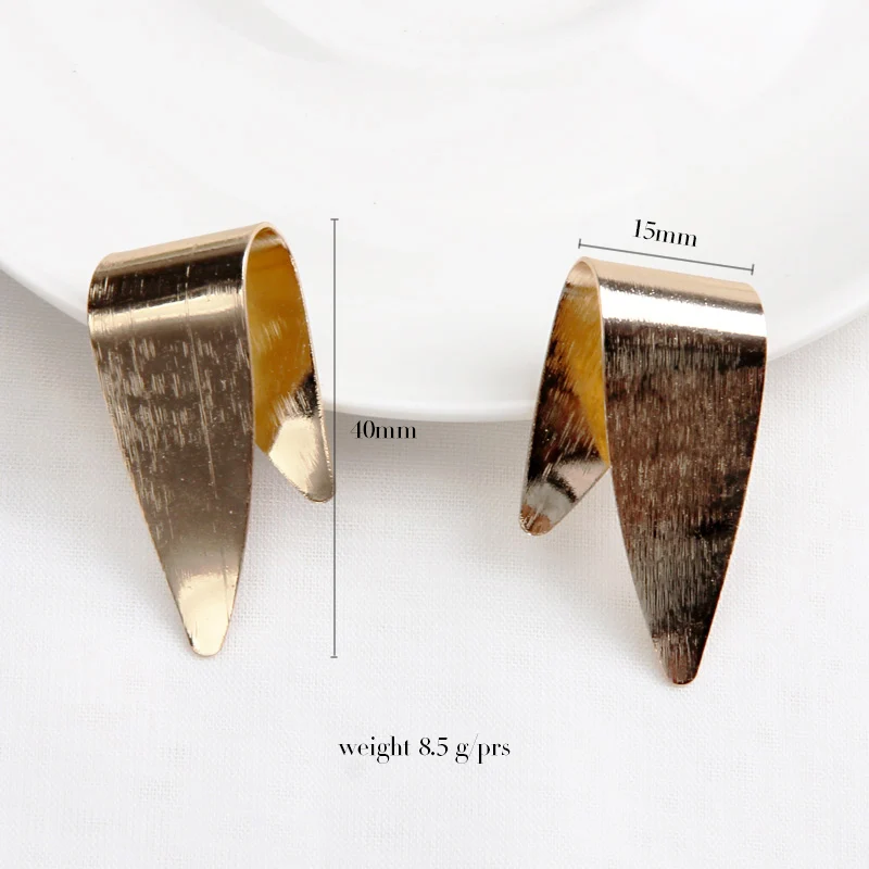 Beadsland Drop Earrings Metal Sheet Curved Triangle Design Fashion Punk Women Girls Dancing Party Christmas Gift 39288 | Украшения и