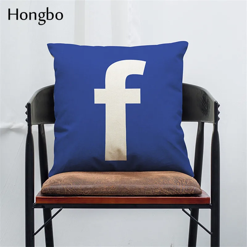 Льняные Наволочки с логотипом YouTube Skype 45x45 см|linen cushion|cushion covercushion cover linen |