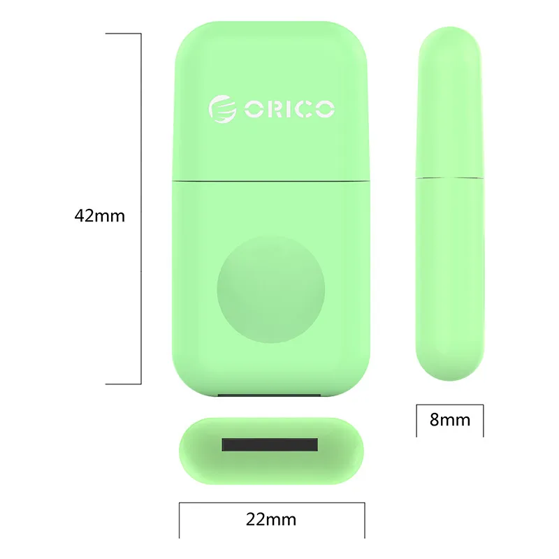 ORICO CRS12 кард-ридер мини многофункциональный дизайн USB 3,0 кард-ридер для tf-карты-зеленый
