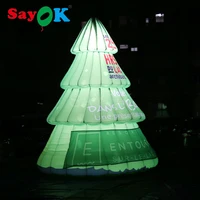 sayok 4 5m inflatable christmas tree decoration with air blower full printing custom advertisement logo