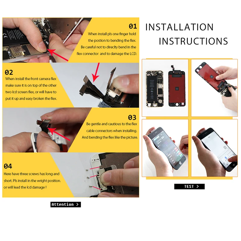 Ibeeparts 1 шт. Верхний ЖК дисплей для iPhone 8 Plus 3D сенсорный экран дигитайзер в сборе