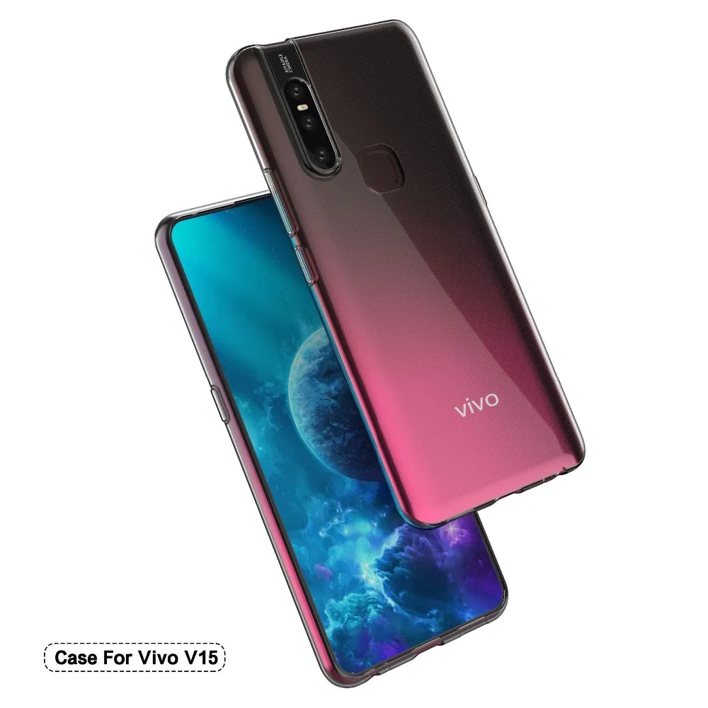 Прозрачный защитный чехол для Vivo V15 силиконовый мягкий тонкий чехол для телефона Vivo V15 V15 Pro Чехол прозрачный