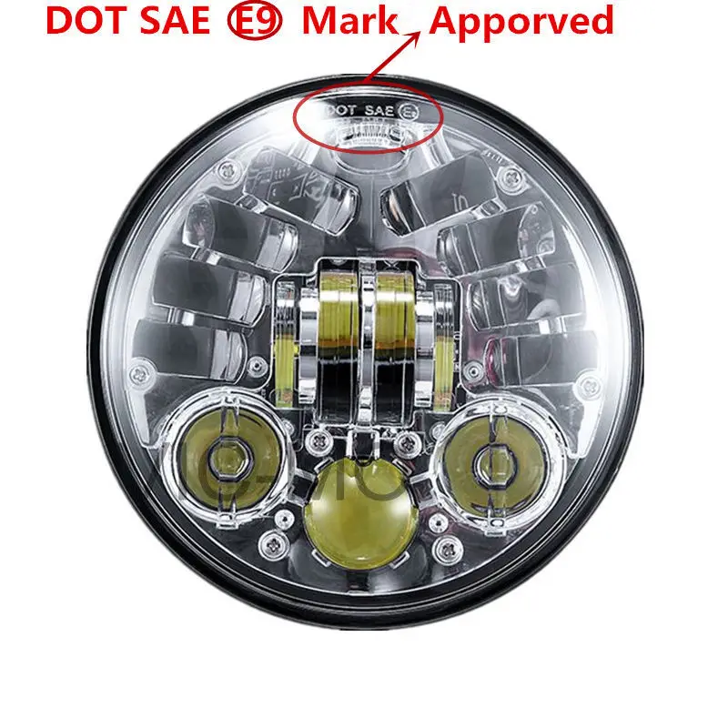 5-3/4-дюймовая круглая фара для Harley Daymaker Dyna Sportster 1200 48 883 с поворотным сигналом света, проекторным LED-фонарем дневного света.