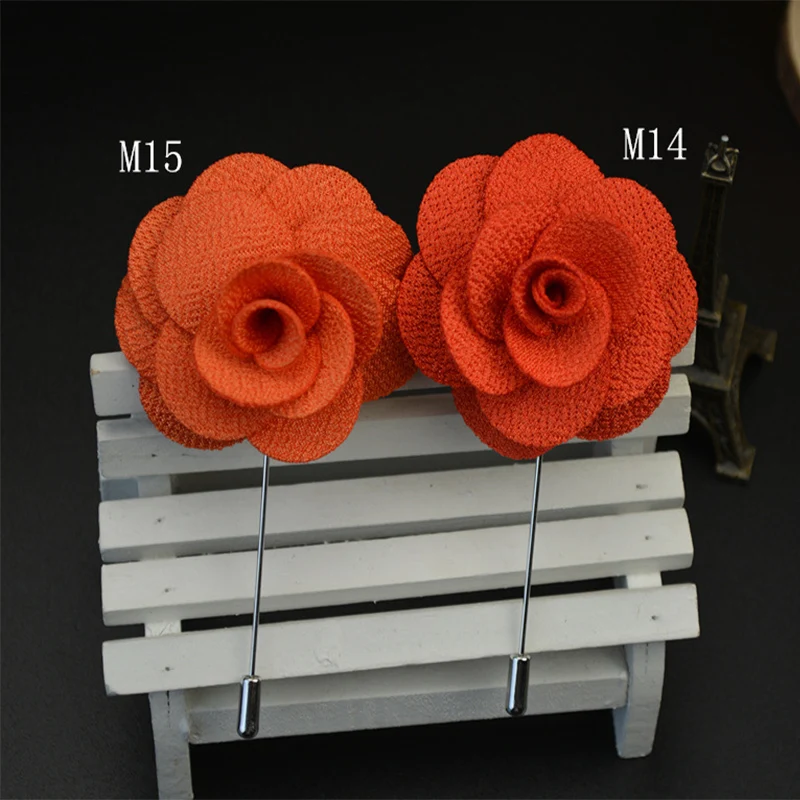 Mdiger Brand Fashion Men's Lapel Pins Brooches For Wedding Suits Boutonniere Uxedo Corsage Fabric Flower Handmade Brooch | Украшения и