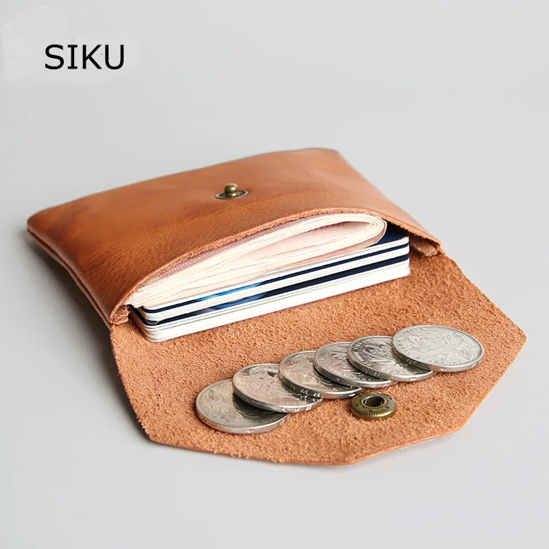 

SIKU men's genuine leather Hasp coin purses & holders wholesale small women purse OEM