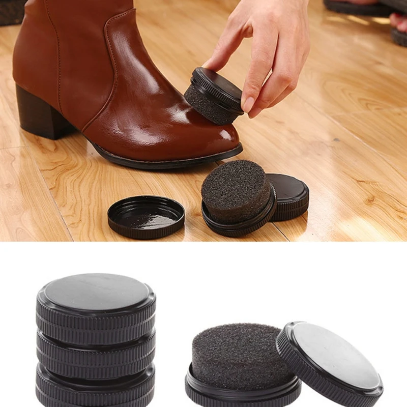 1 шт. KLV Quick Shine Shoes губка щетка полировальный воск очиститель пыли чистящий бесцветный набор для ухода за обувью