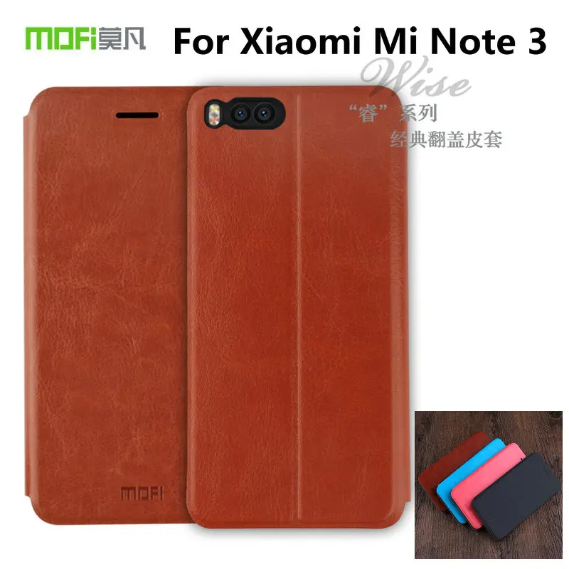 Для Mi Note 3 Чехол Оригинальный MOFI Rui Роскошные Искусственная кожа чехол для сяо