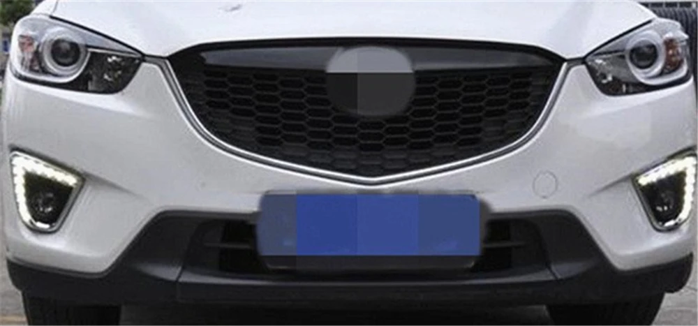 CSGJMY светодиодный автомобиля DRL Габаритные огни туман отверстие лампы с сигнальные лампы для Mazda CX-5 cx5 cx 5 2012 2013