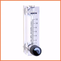 lzt 6t 1 12 lpm square panel type gas flowmeter air flow meter rotameter lzt6t tools flow measuring