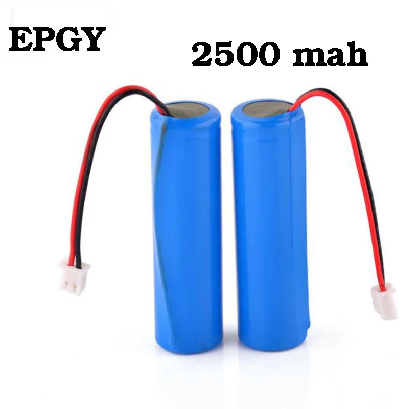 EPGY 18650 аккумуляторная батарея льва 3 7 V 2500mAh батареи с линией для светодиодной