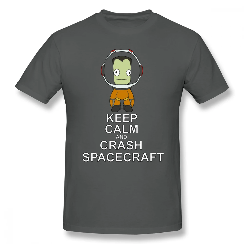 Keep Calm футболка Kerbal Space Program для мужчин с мультяшным принтом 100 хлопковая размера