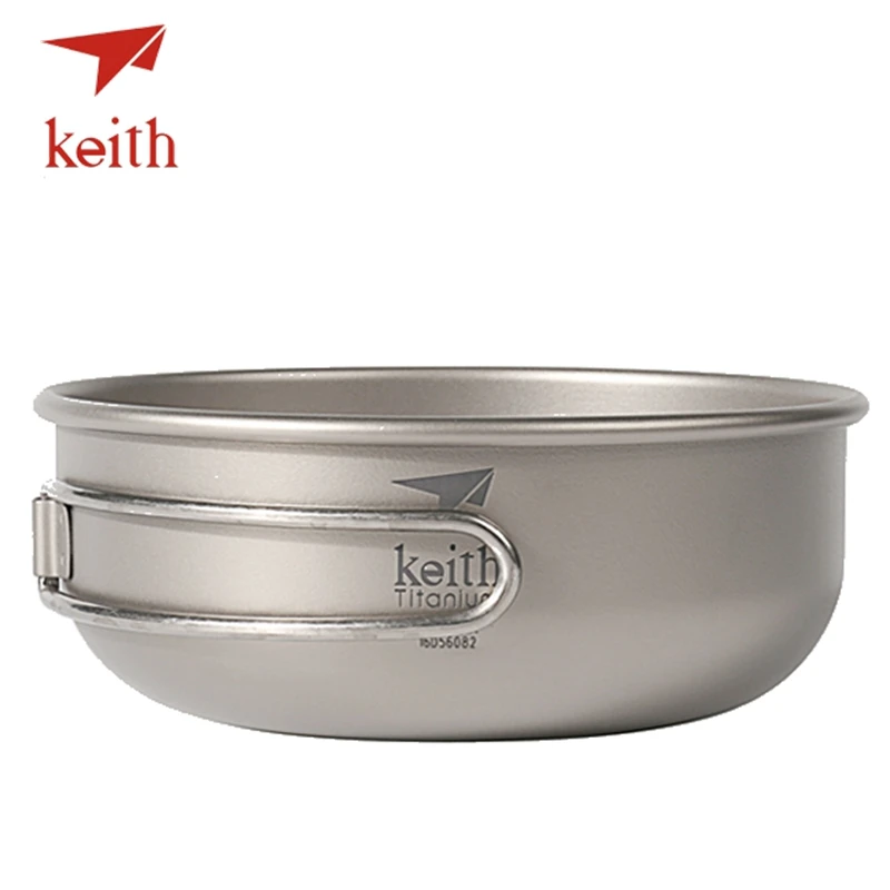 

Keith Titanium Folding Bowl Ultralight Camping Cookware Tableware Cutlery Picnic Cooking Bowls Outdoor Travel Hiking Utensils