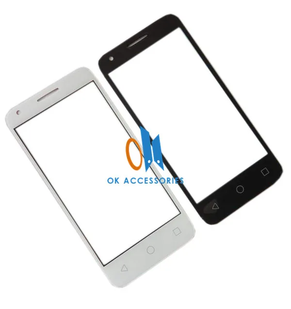 Черно-белое стекло для ремонта передней крышки Alcatel One Touch OT 5019 5019A 5019X 5019D OT5019 OT5019D 1 шт. в комплекте.