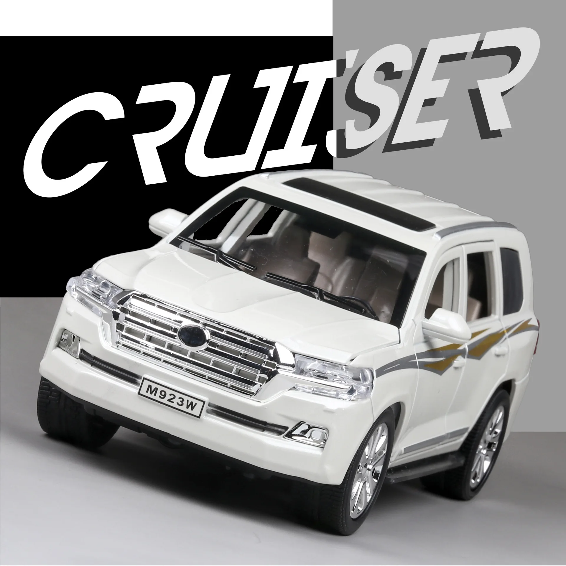 1:32 Металлическая Автомобильная игрушка из сплава высокая имитация Toyota LAND CRUISER PRADO