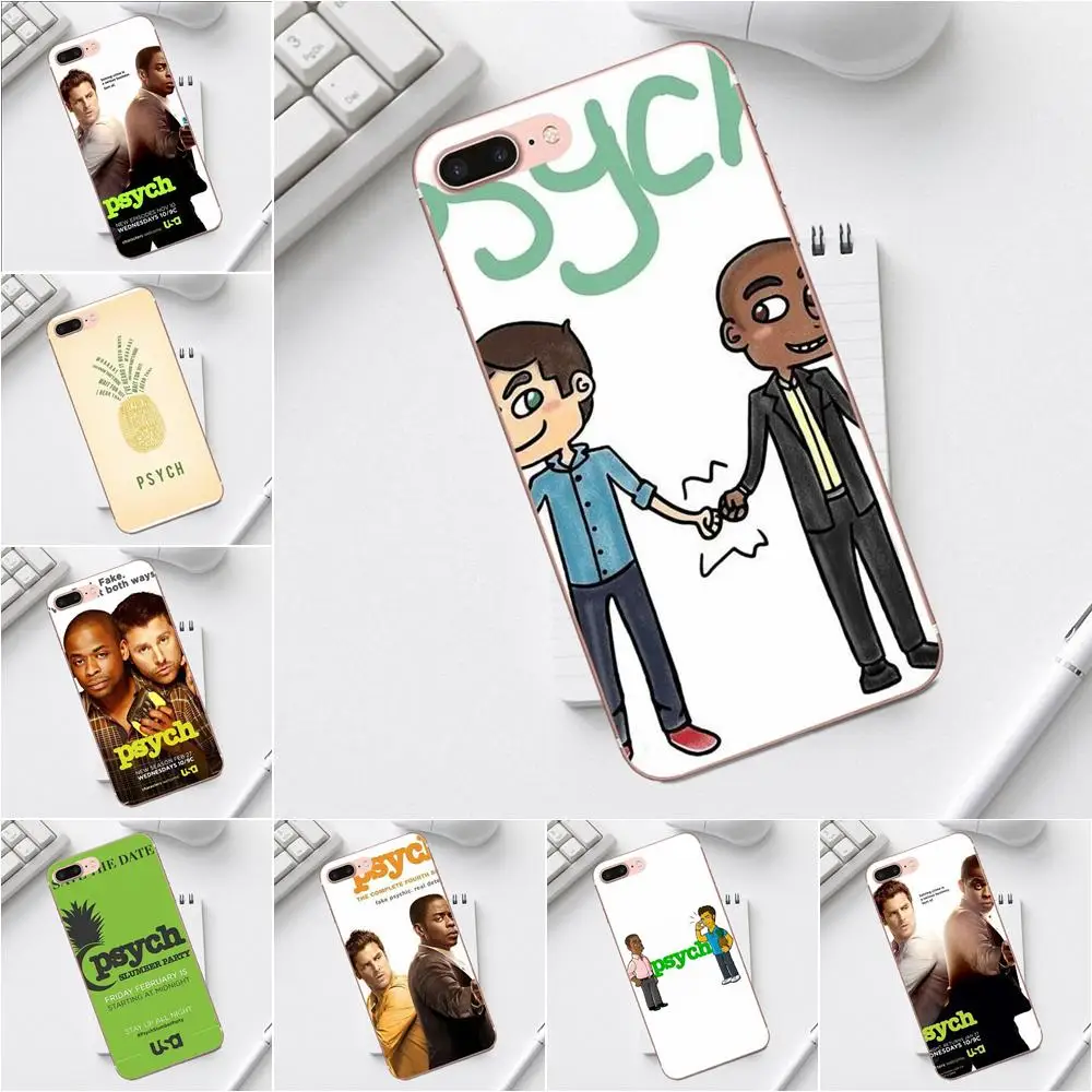 Psych ТВ серии ананас мягкие ТПУ Сумки Чехлы для iPhone X XS Max XR 4 4S 5 5C SE 6 6S 7 8 Plus Galaxy A3 A5 J1 J3