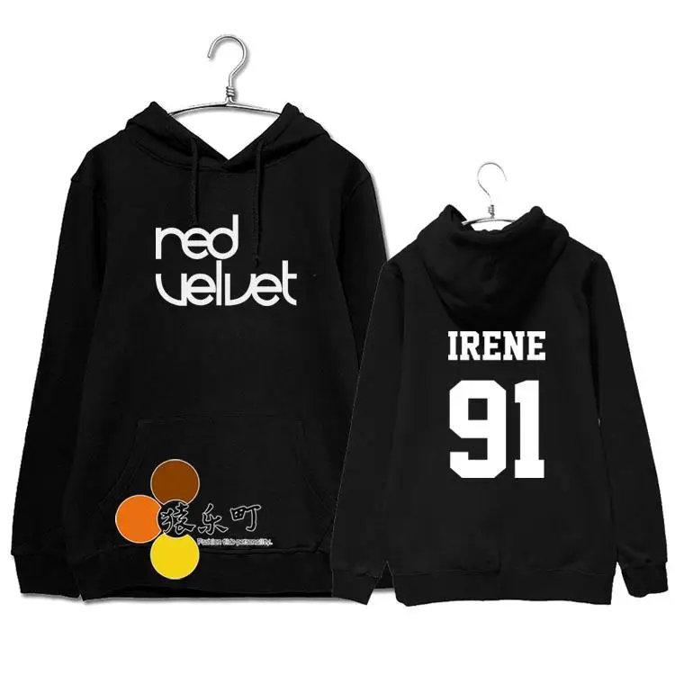 

Красный бархатный пуловер Kpop с принтом имени члена, толстовки для фанатов, модная качественная флисовая толстовка