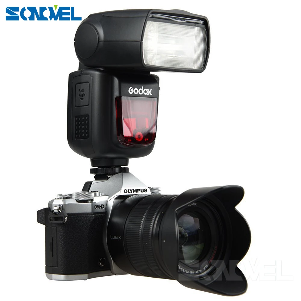 Беспроводная вспышка Godox для камеры Olympus/Panasonic Speedlite с литиевым аккумулятором 2 4