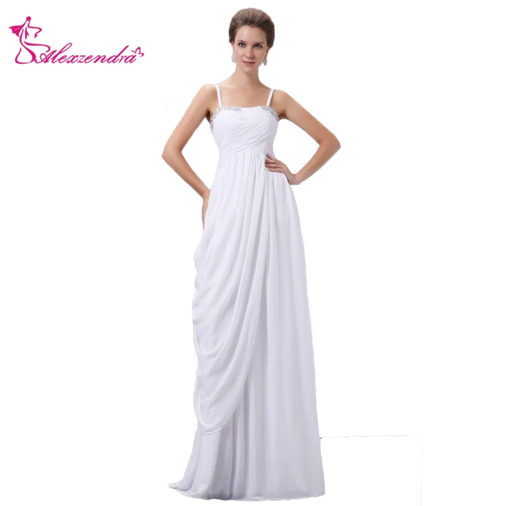 

Белое шифоновое пляжное платье для беременных alexzдра с высокой талией свадебное платье женское