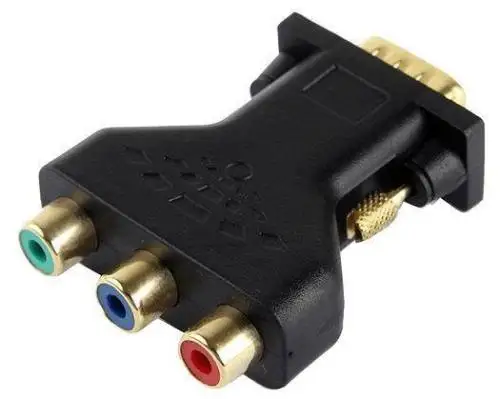 3 RCA RGB видео Женский в HD 15-контактный VGA Компонентный видео разъем адаптера