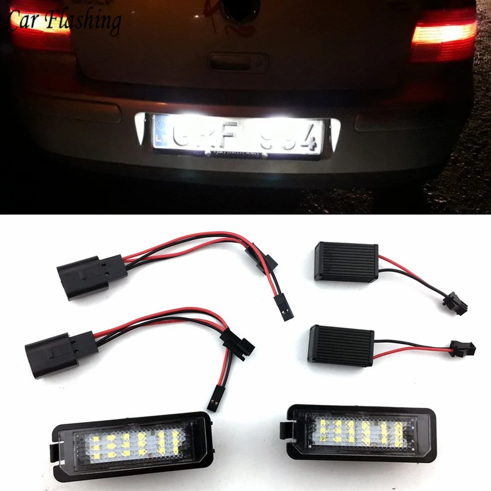 Светодиодный светильник для номерного знака VW Volkswagen EOS 06 ~ GOLF 4/5/6/7 LUPO 99 Passat CC 09 Beetle