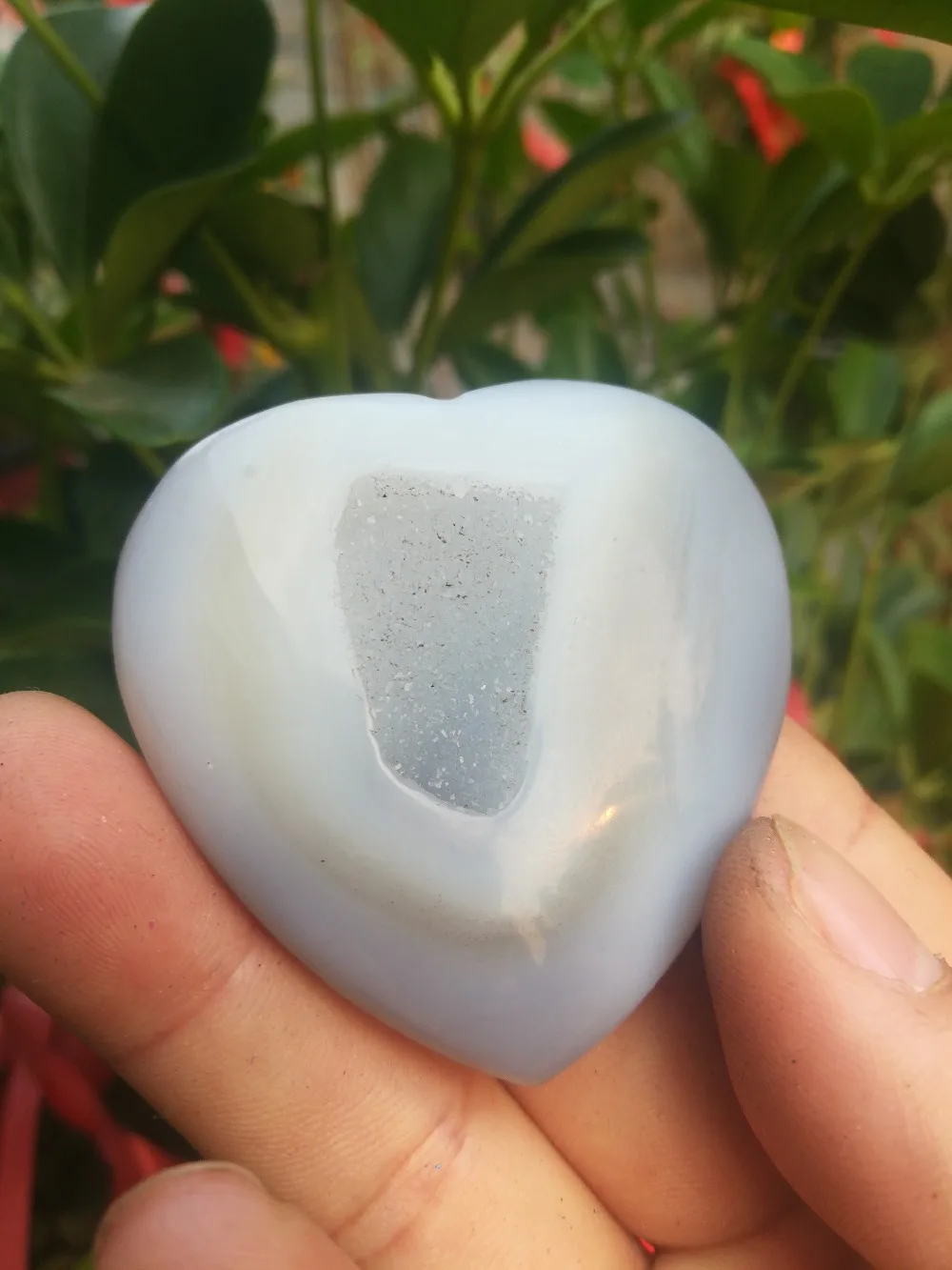

4-5cm Natural agate Quartz Heart Carved Palm Worry crystal Stone heart Chakra Reiki Balancing Color