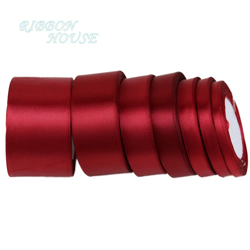 25 ярдов/рулон атласная лента для упаковки подарков|faced satin ribbon|satin ribbonsatin ribbon wholesalers