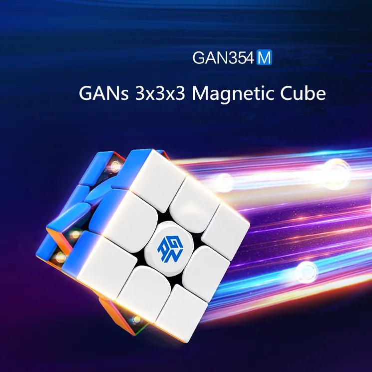 Gan GAN354M 3x3x3 без наклеек Магнитный 354 M магический куб скоростная головоломка