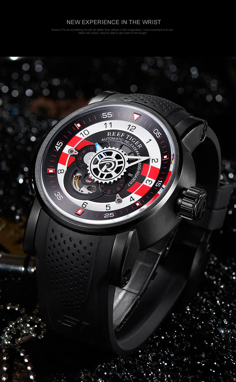 Риф Тигр/RT Топ бренд Роскошные спортивные часы Reloj Hombre мужские механические водонепроницаемые автоматические часы Relogio Masculino RGA30S7