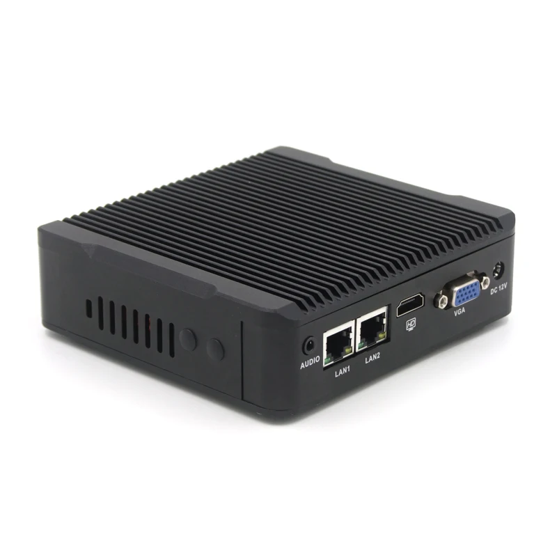 Четырехъядерный мини ПК J1900 DDR3L 8 ГБ ОЗУ mSATA SSD 256 2LAN порт Baytrail безвентиляторный Windows