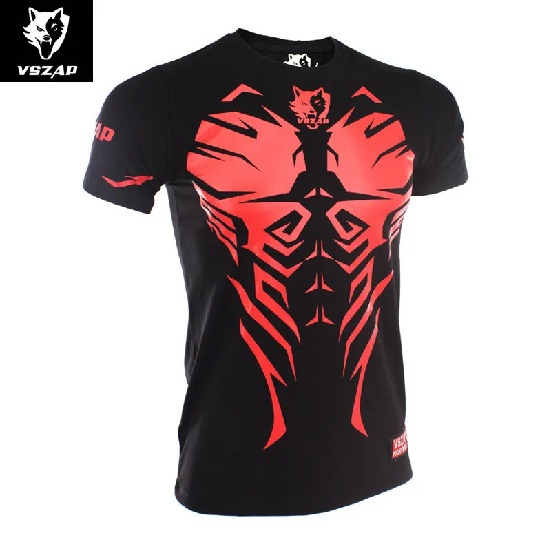 VSZAP CompressedTraining Муай Тай Джерси для ММА кикбоксинга хлопок camisetas тройники