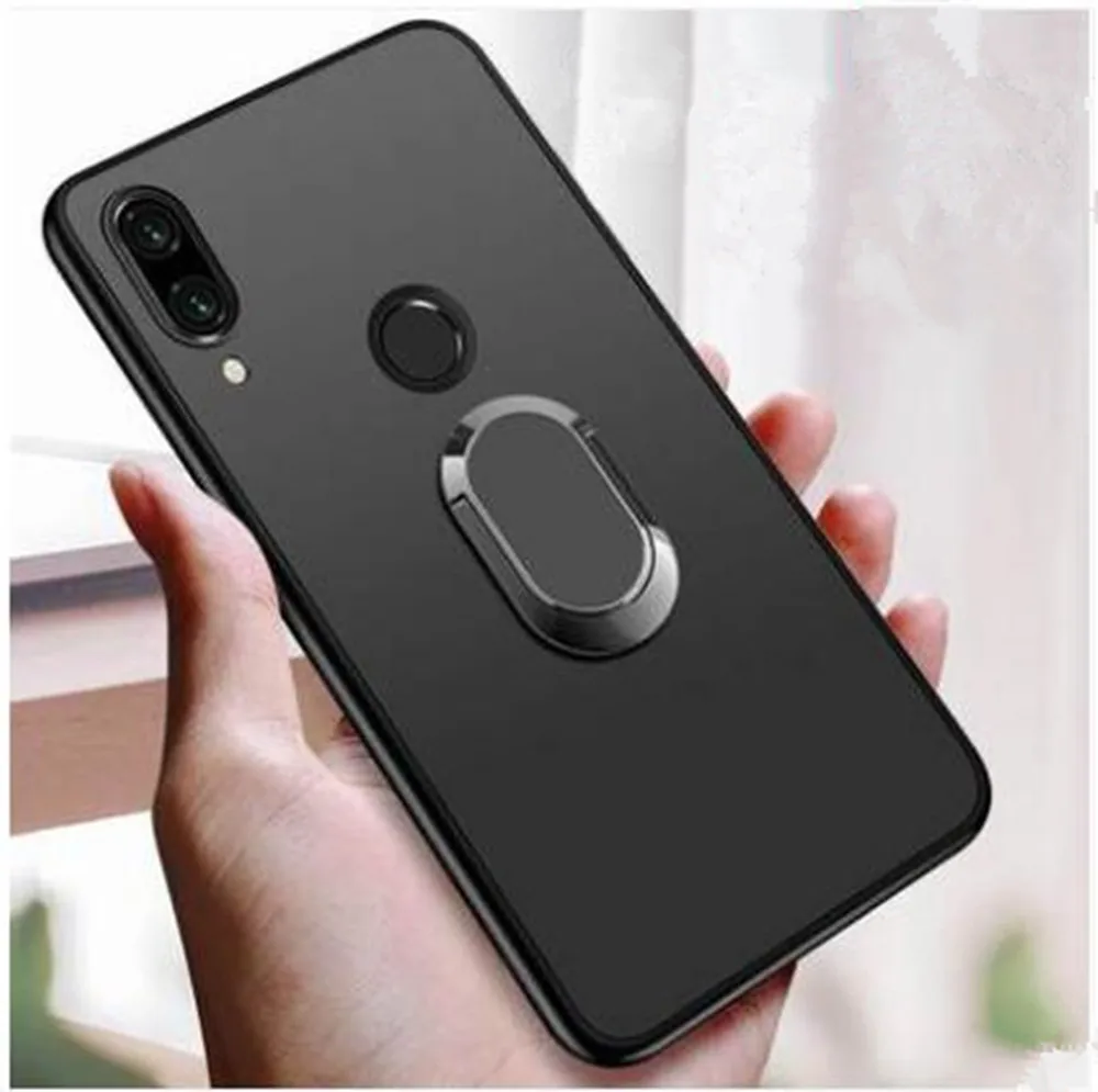 Чехол для Huawei Nova 3i кольцо-держатель на палец мягкая Матовая силиконовая задняя
