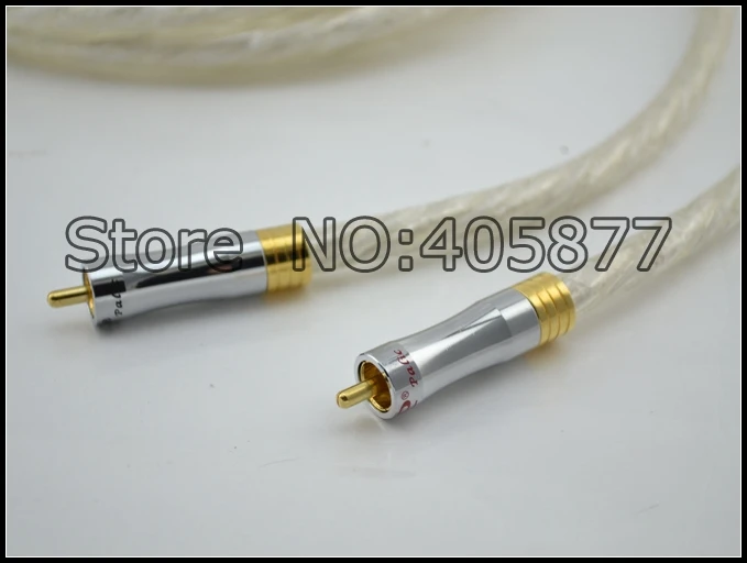 Hi Fi посеребренное аудио Аналоговое соединение с позолоченным разъемом RCA Pailiccs 1 м