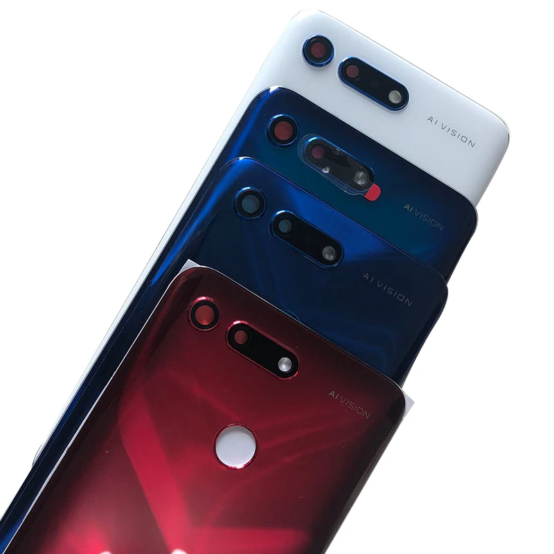 M& Sen для 6," huawei Honor V20 PCT-AL10, стеклянная задняя крышка для батареи+ стеклянный объектив+ рамка для камеры+ рамка для отпечатков пальцев+ наклейка
