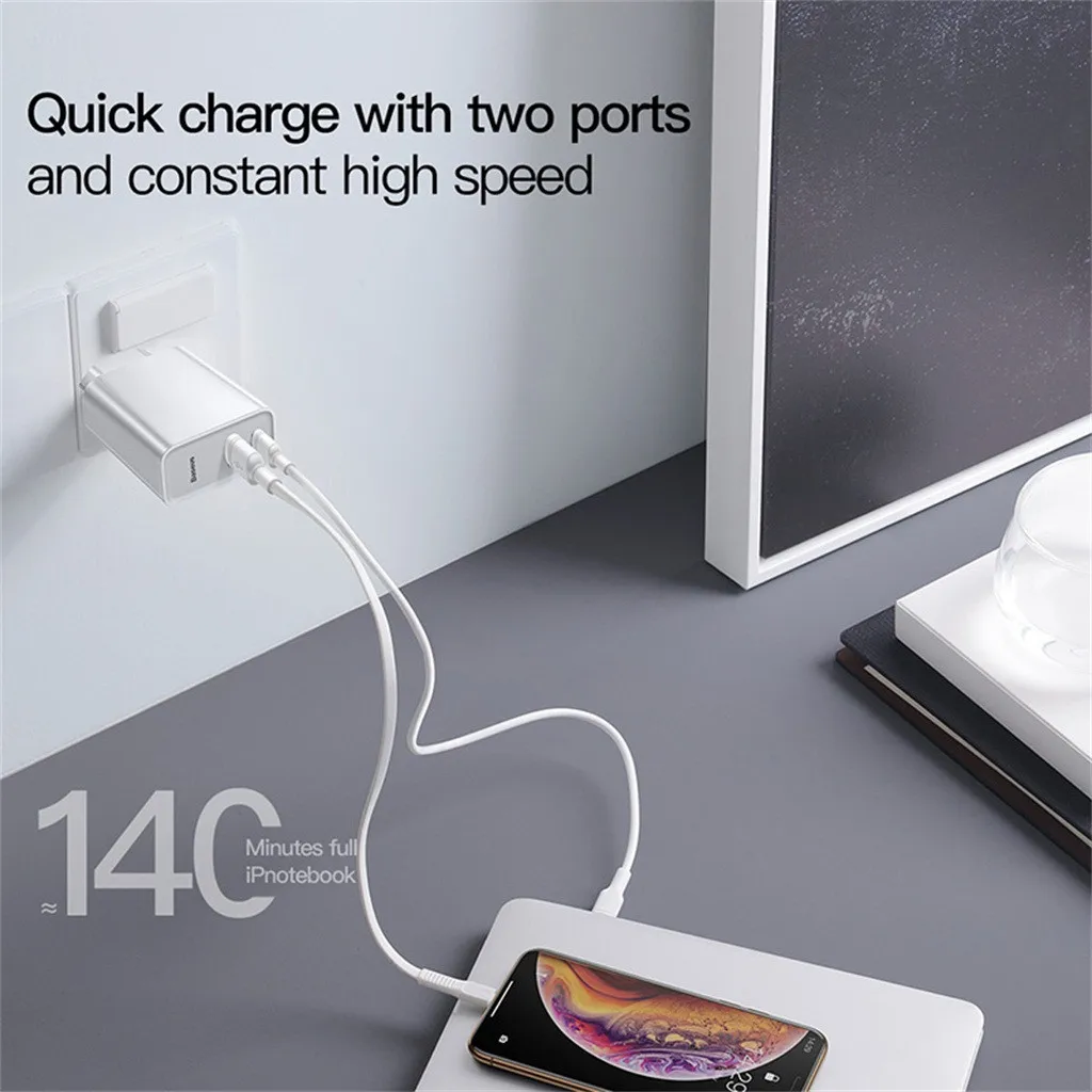 30 Вт type-C USB-C QC3.0 PD мобильный телефон Быстрая зарядка настенное зарядное устройство адаптер для samsung Xiaomi iPhone X 8 EU Plug