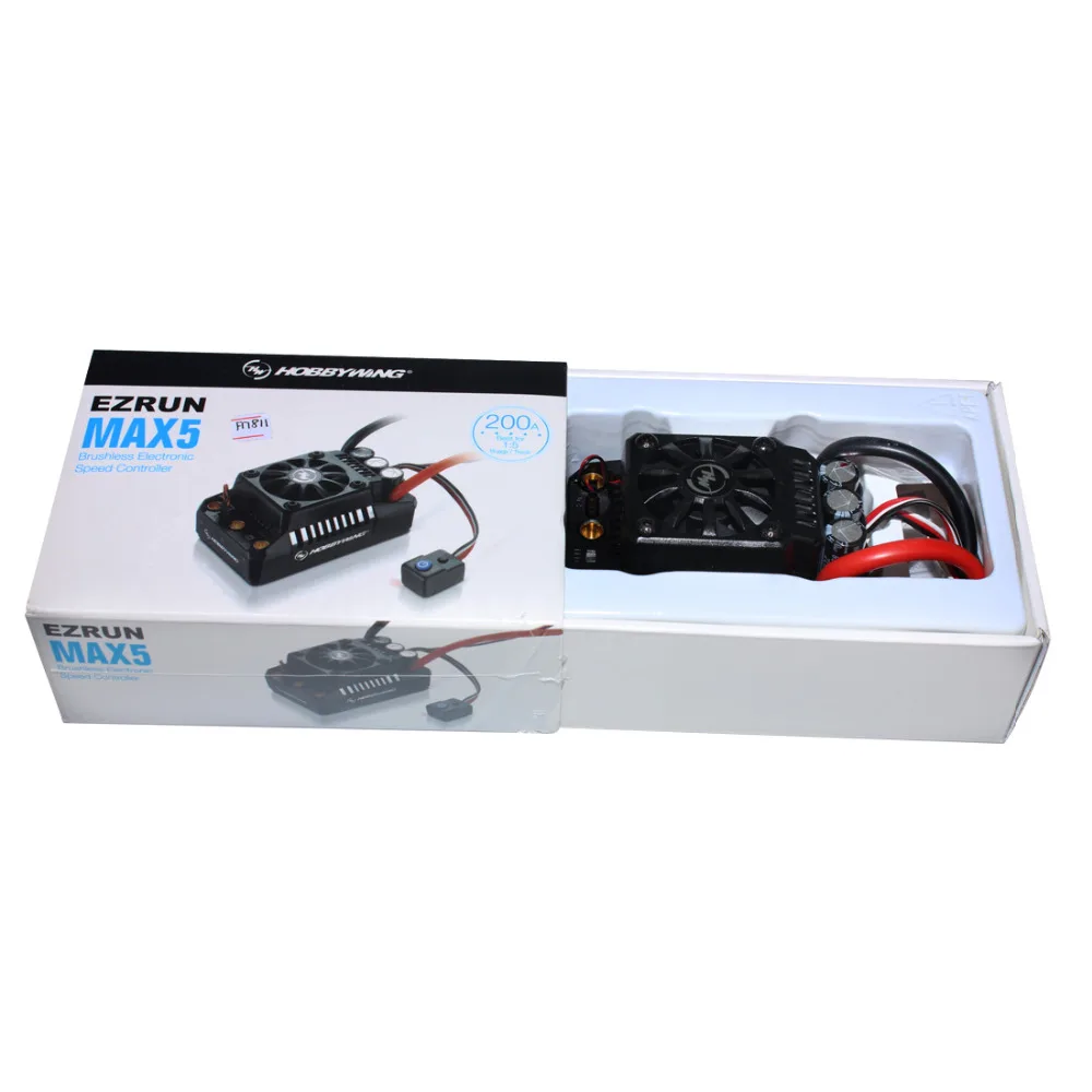 

F17810/11 Hobbywing EzRun Max6- / Max5 V3 160A / 200A Speed Controller Waterproof Brushless ESC for 1/6 1/5 RC Car