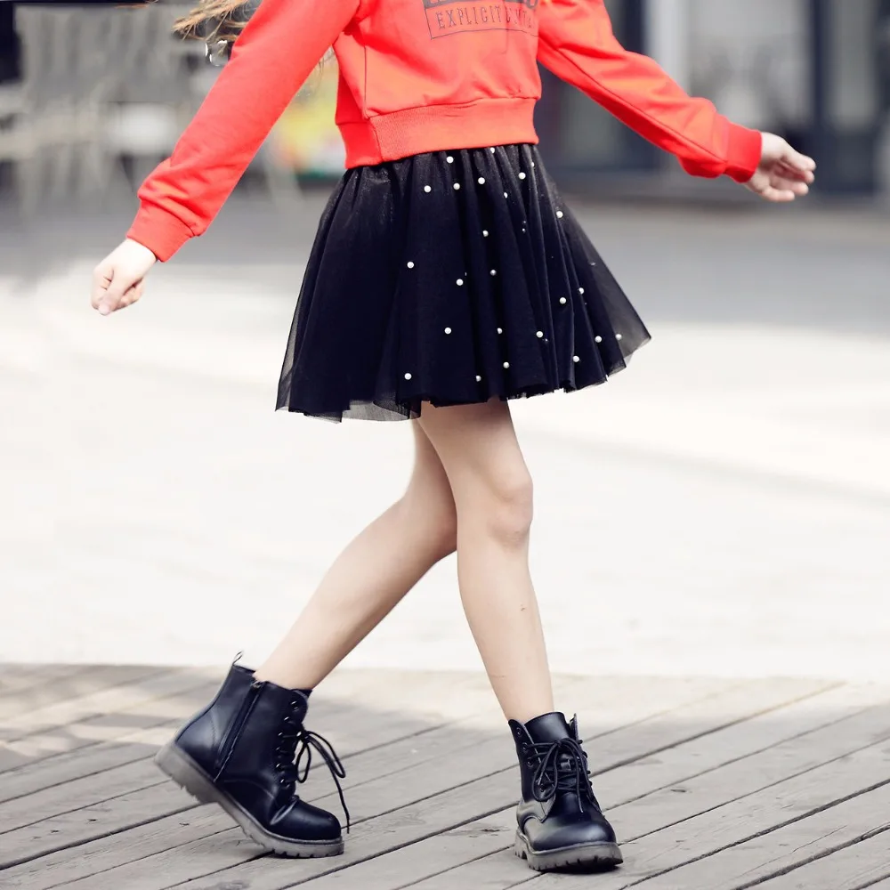 2016 летние юбки пачки для девочек в школу дизайнерские черно белые балерины с