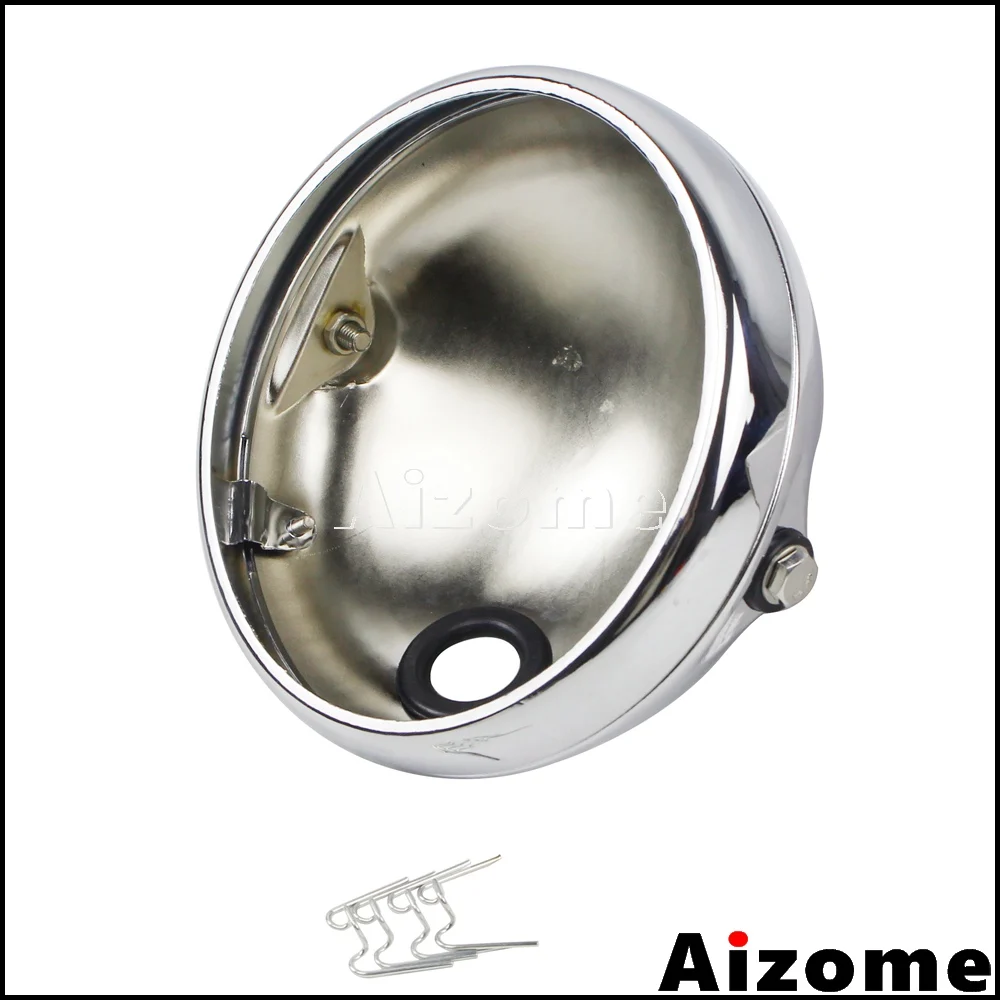 Черный мотоцикл 7-дюймовый корпус фары круглый светодиодный налобный фонарь для