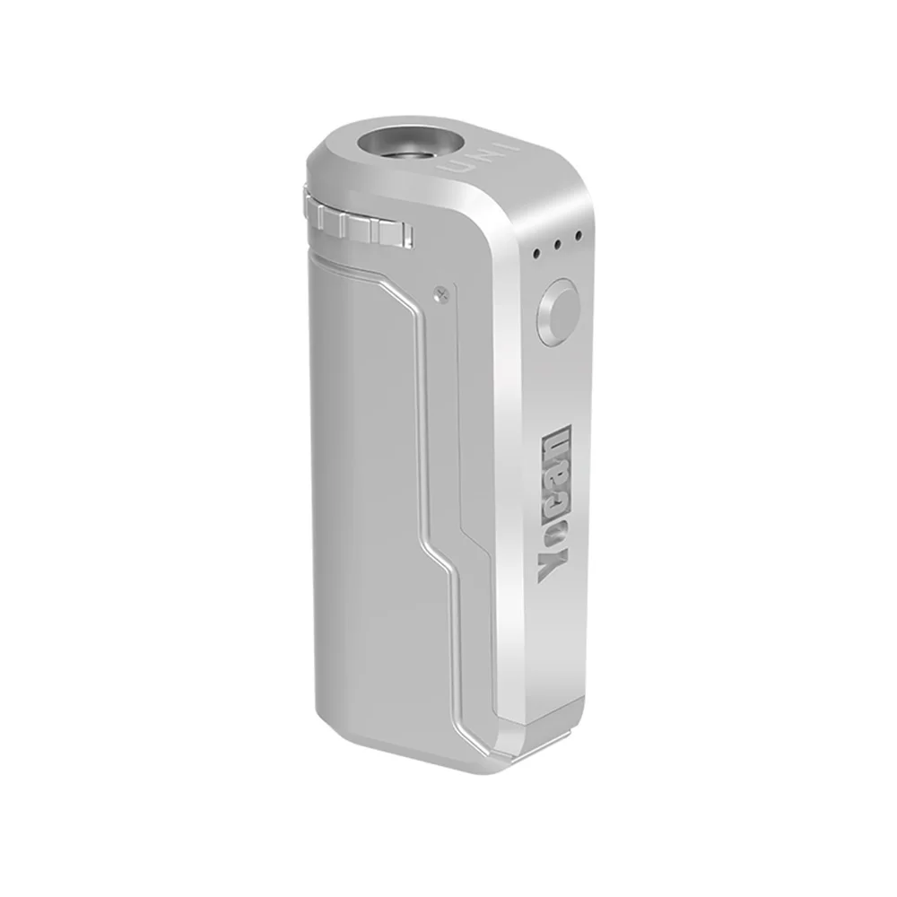 Yocan UNI Box Mod встроенный аккумулятор 650 мАч с регулируемой высотой, соответствующие всем стилям атомайзеров 10s Функция подогрева - Цвет: Серебристый